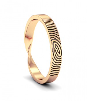 Кольцо с отпечатком пальца (Мод.245)